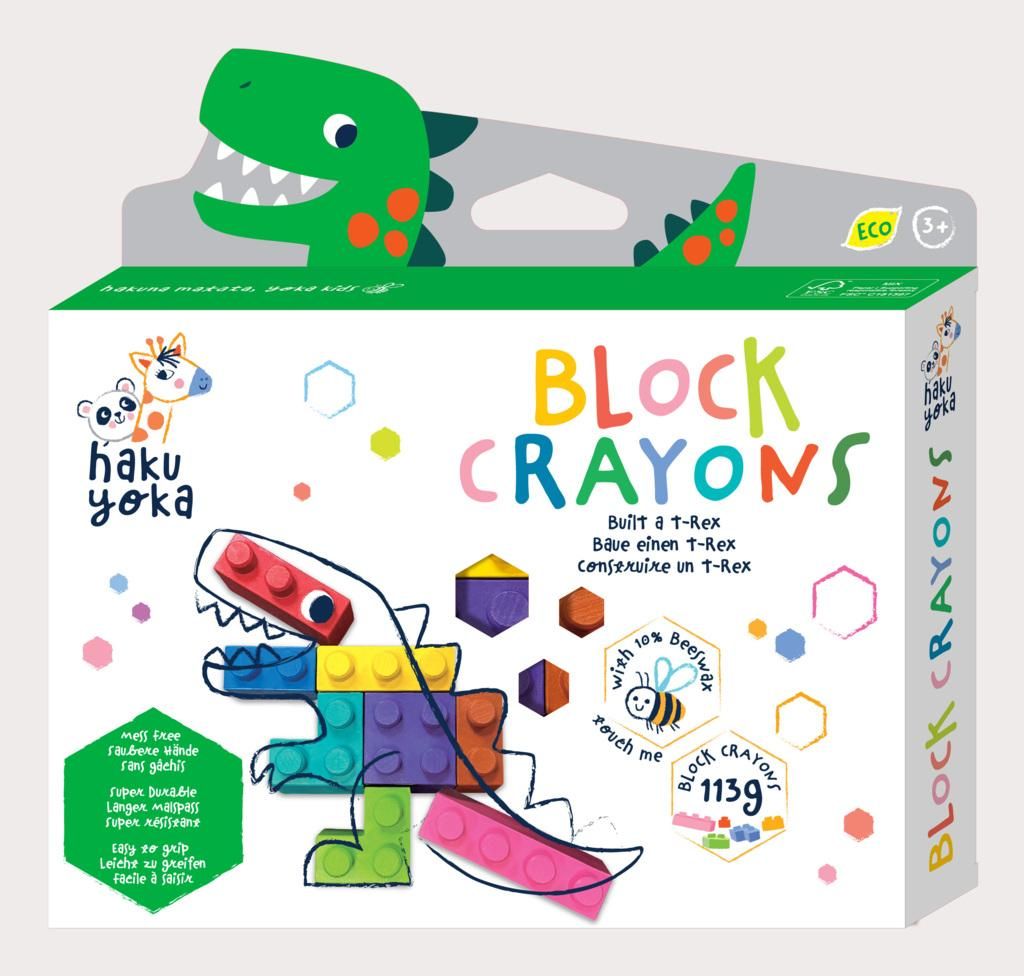 HAKUYOKA - Block-Wachsmalkreiden T-Rex