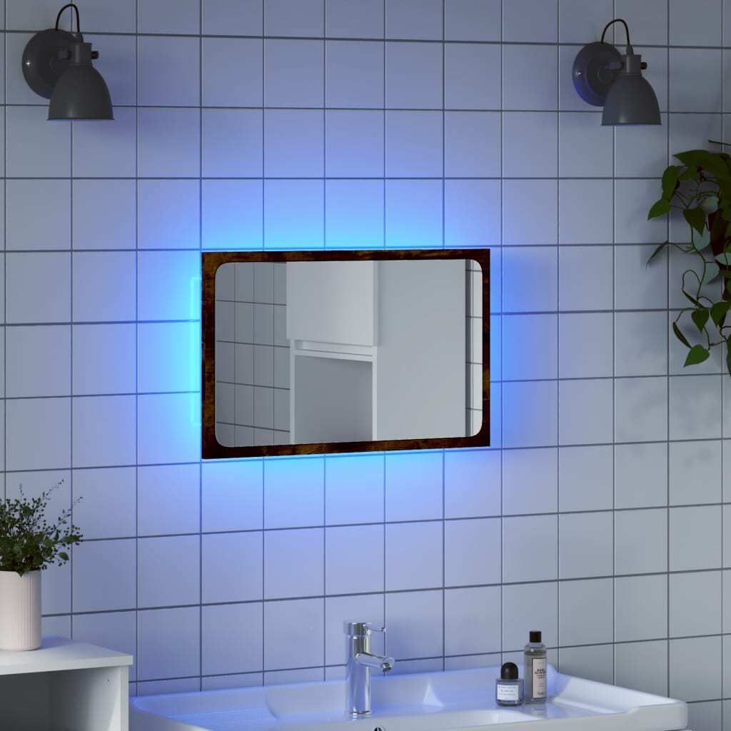 Stabli Möbel LED-Badspiegel Sonoma-Eiche 60x8,5x38 cm Holzwerkstoff - Spiegelschränke CC5373951 1parcel