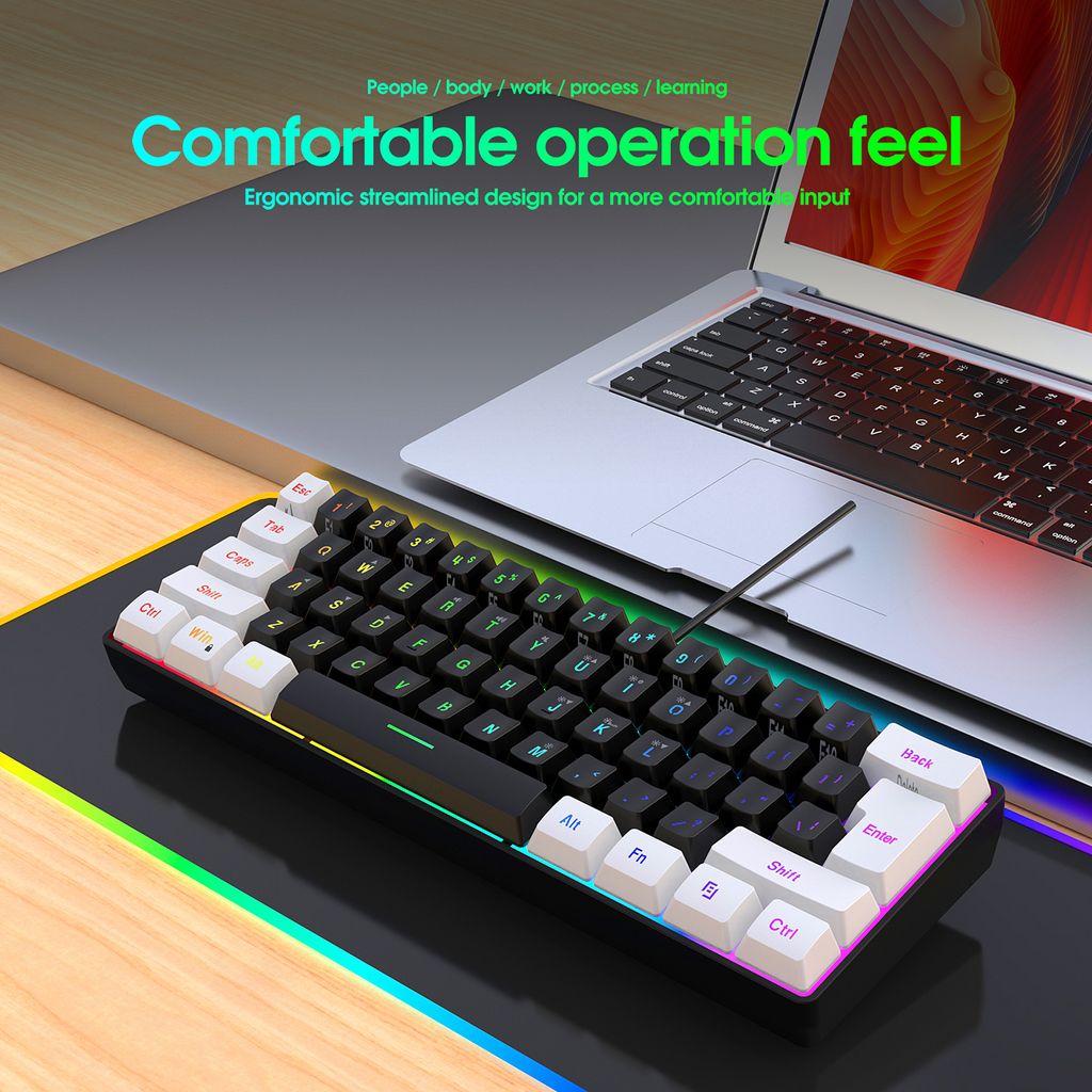 HXSJ V700BW+A869 USB-Computer-Tastatur und -Maus-Kit mit Produktbild 14