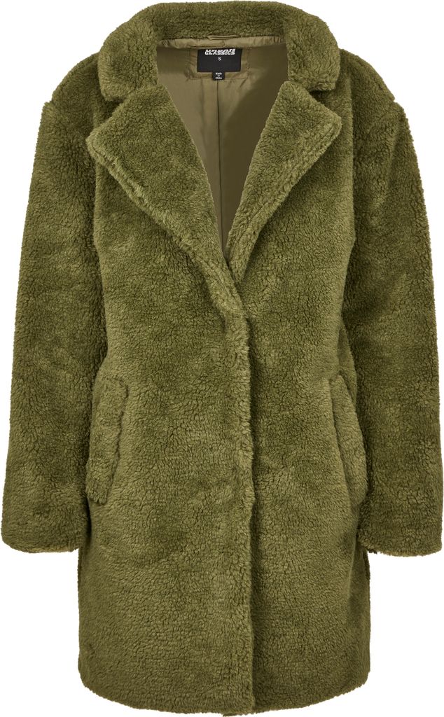 Urban Classics Ladies - OVERSIZED SHERPA Mantel oliv - L