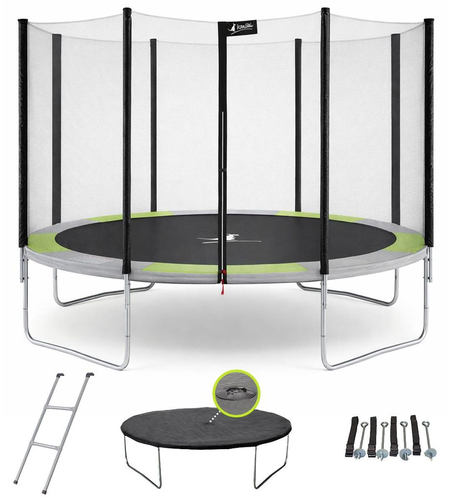 Trampolino Ø 360 cm con scaletta, copertura e kit di Immagine del prodotto 