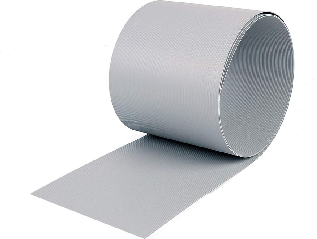 YUENFONG Premium Hart PVC Sichtschutzstreifen für Doppelstabmatten, 10x Sichtschutz Windschutz Garten Doppelstabmattenzaun (Hellgrau,2,5m x 19cm)