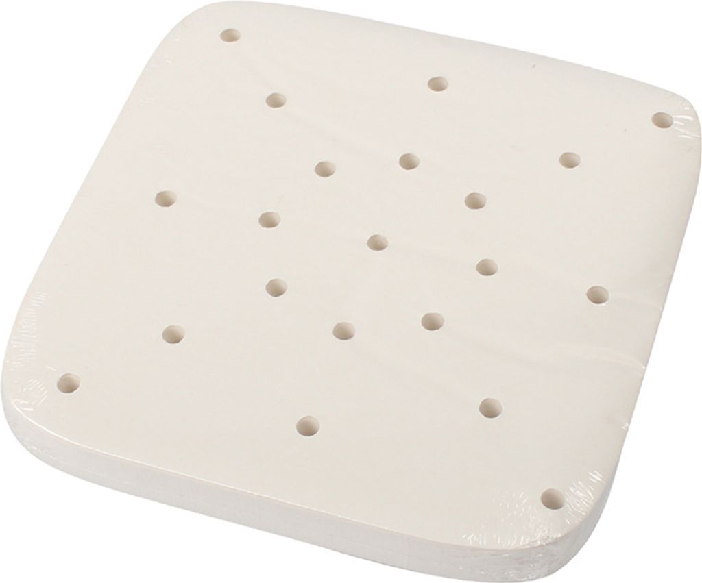 100 Stueck Luftfritteuse Einweg-Pergamentpapier Antihaft-Rechteck-Backpapier Naturholzzellstoff-Einlagen zum Kochen Backen Luftfritteusen Dampfgare...