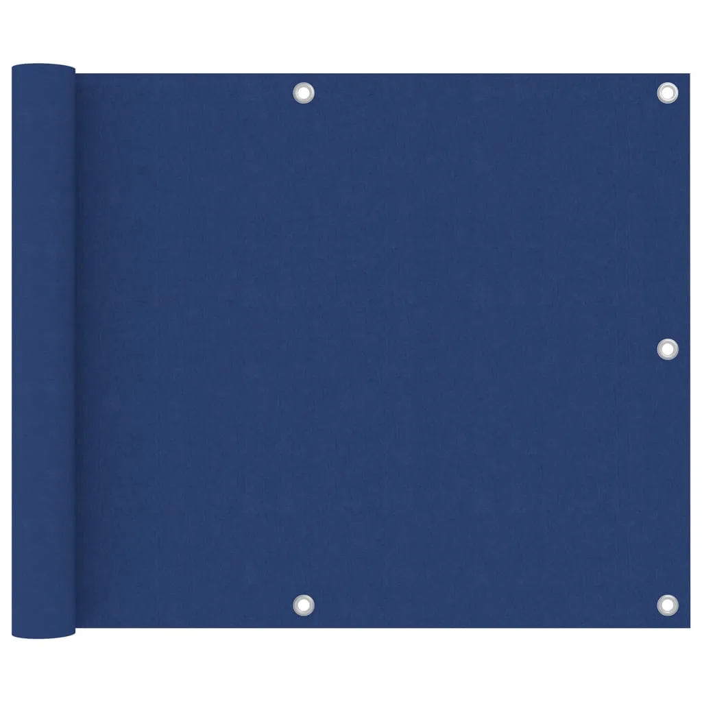 The Living Store Schermo privacy per balcone Blu 75x600 cm Tessuto Oxford