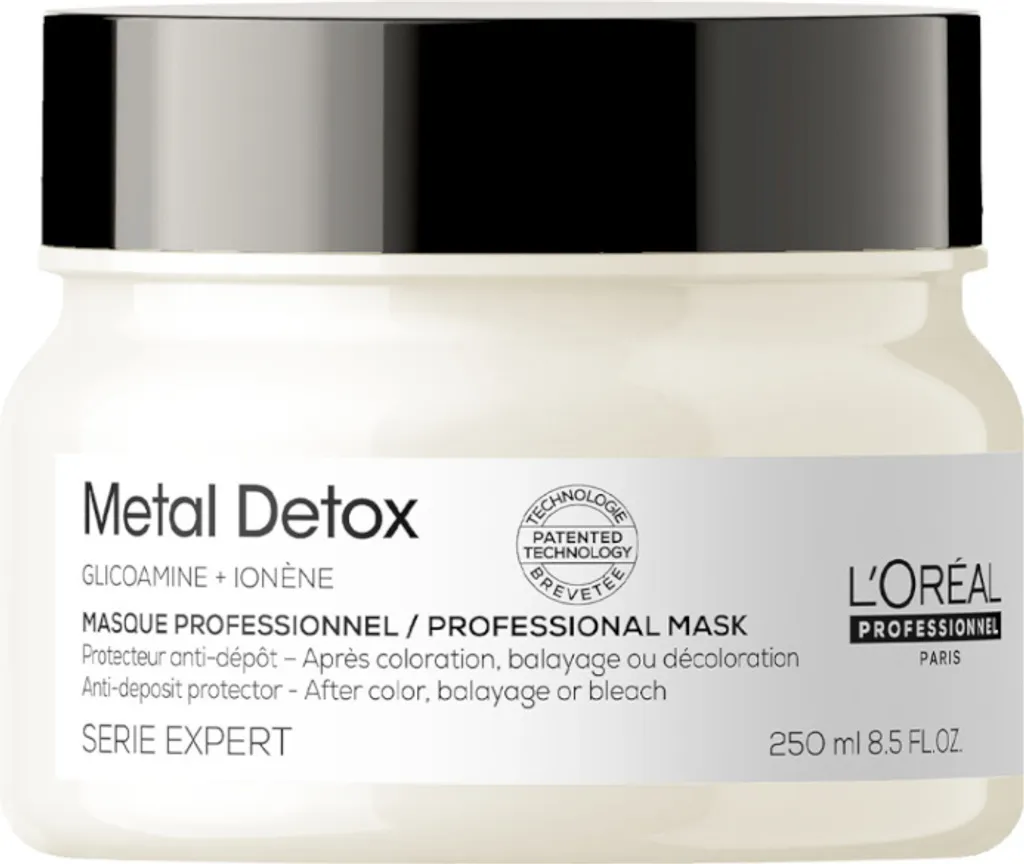 Loreal Masque Metal Detox 250ml à la Glicoamine Anti-Casse et Brillance