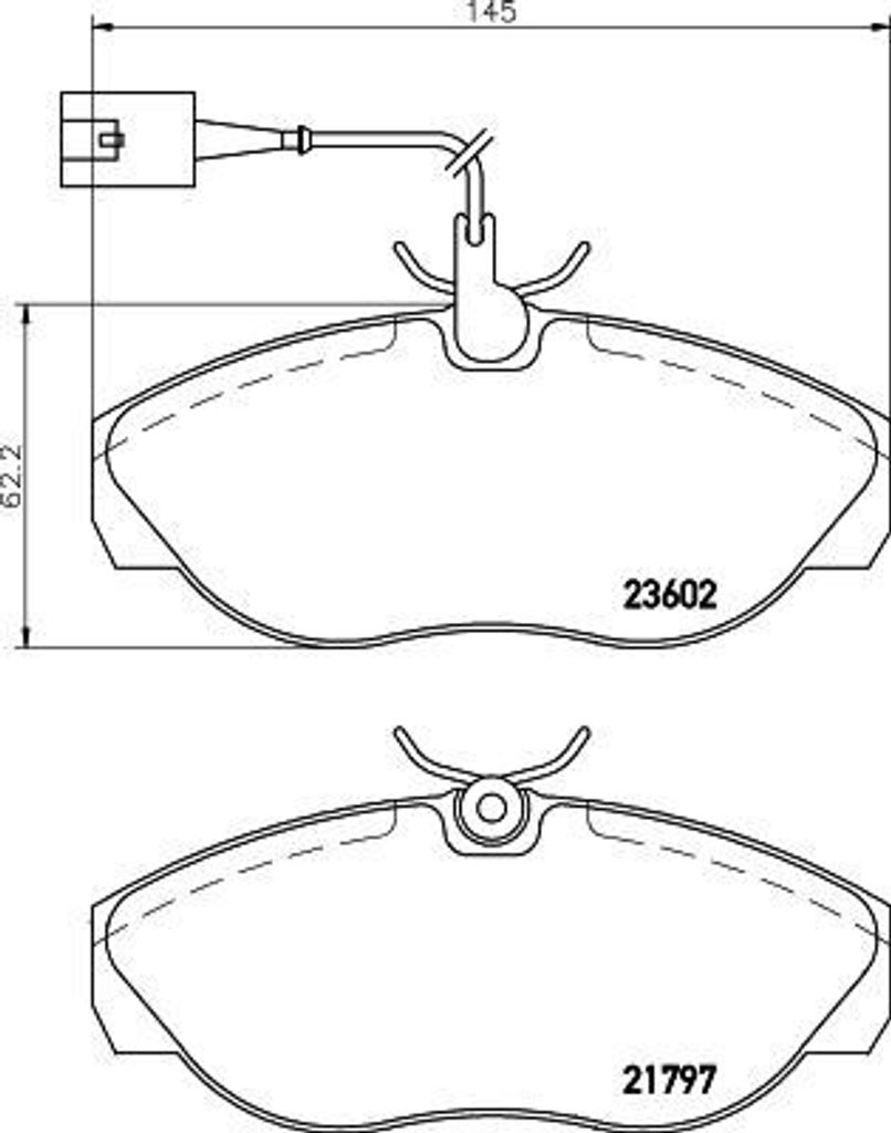 HELLA 8DB 355 018-891 - OE 1617279080 Bremsbeläge für Ducato, Boxer