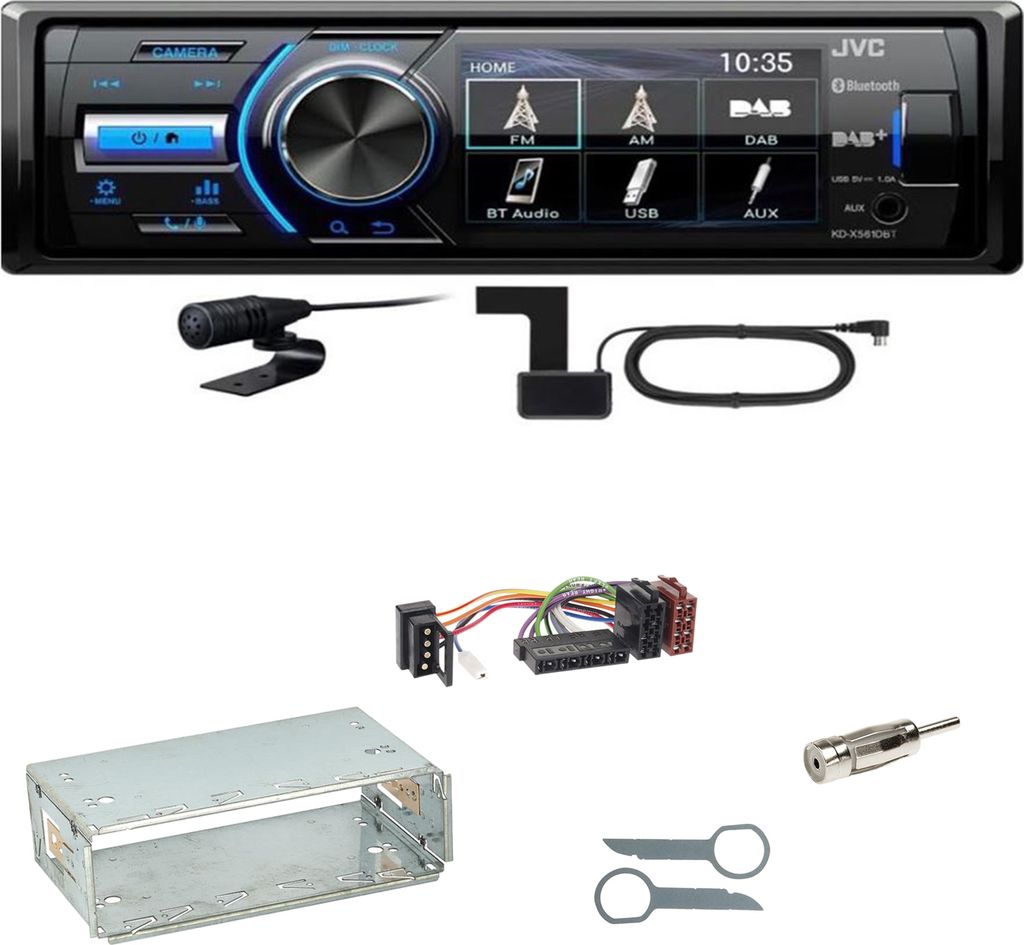 JVC KD-X561DBT Digitalradio Bluetooth USB Einbauset für Produktbild 