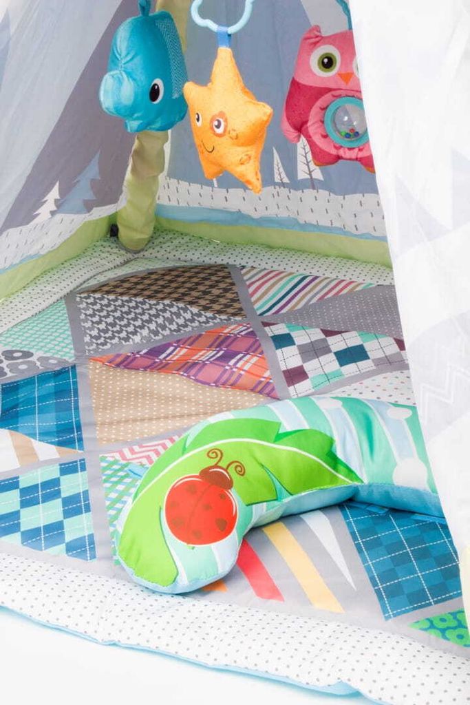 Activity Gym Playmat Spielmatte Krabbeldecke Tipi 2w1 Produktbild 8