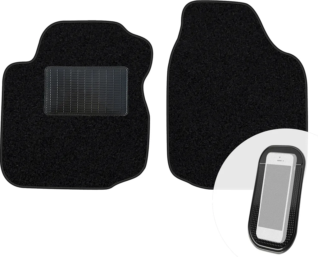 Tappetini Ford Fiesta IV 1996-1998 Velour Nero | moto-MOLTICO Set 2 Pezzi