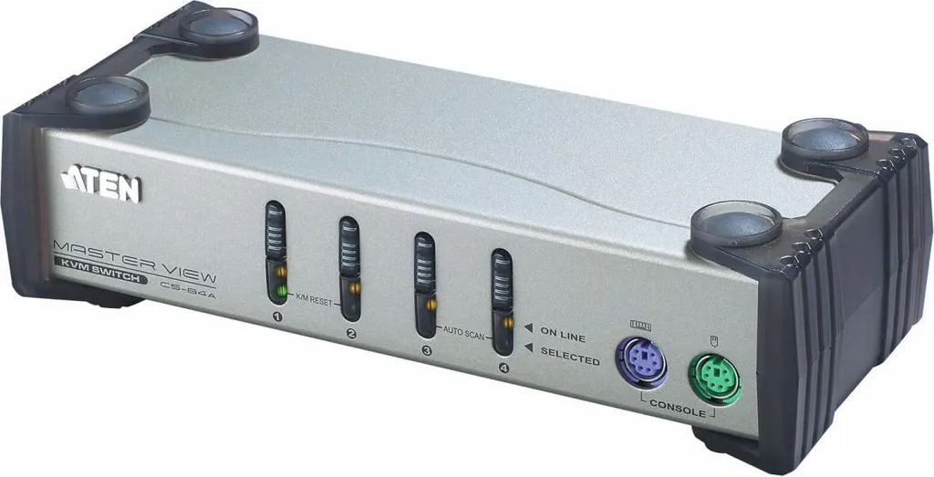 Éliminez l'Encombrement Bureau : Switch KVM Aten CS84A 4 Ports PS/2
