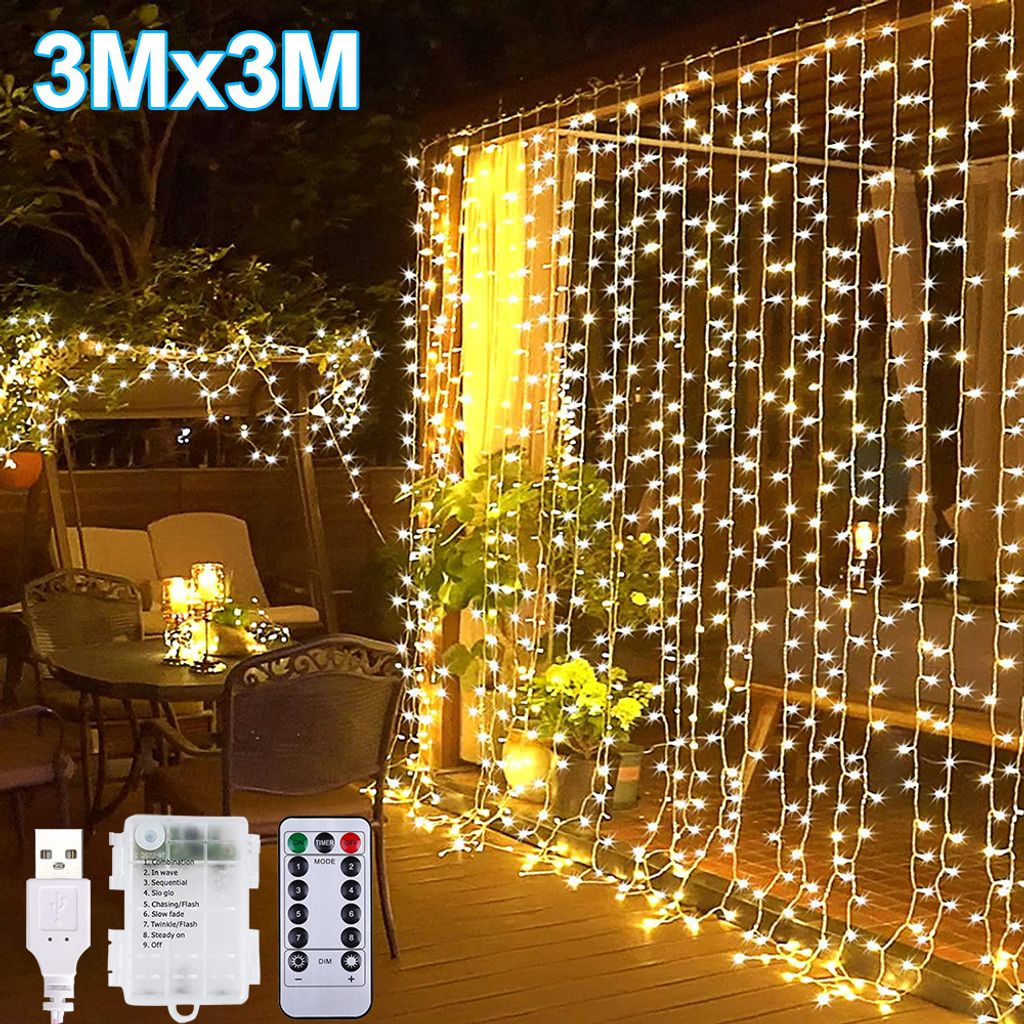 Lichtervorhang 2x2m LED-Eiszapfen, Fernbedienung, im Großhandel