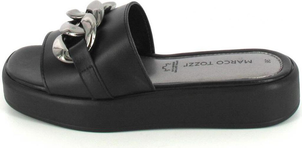 MARCO TOZZI Damen Leder Clogs Pantoletten Kette Plateau Produktbild 30