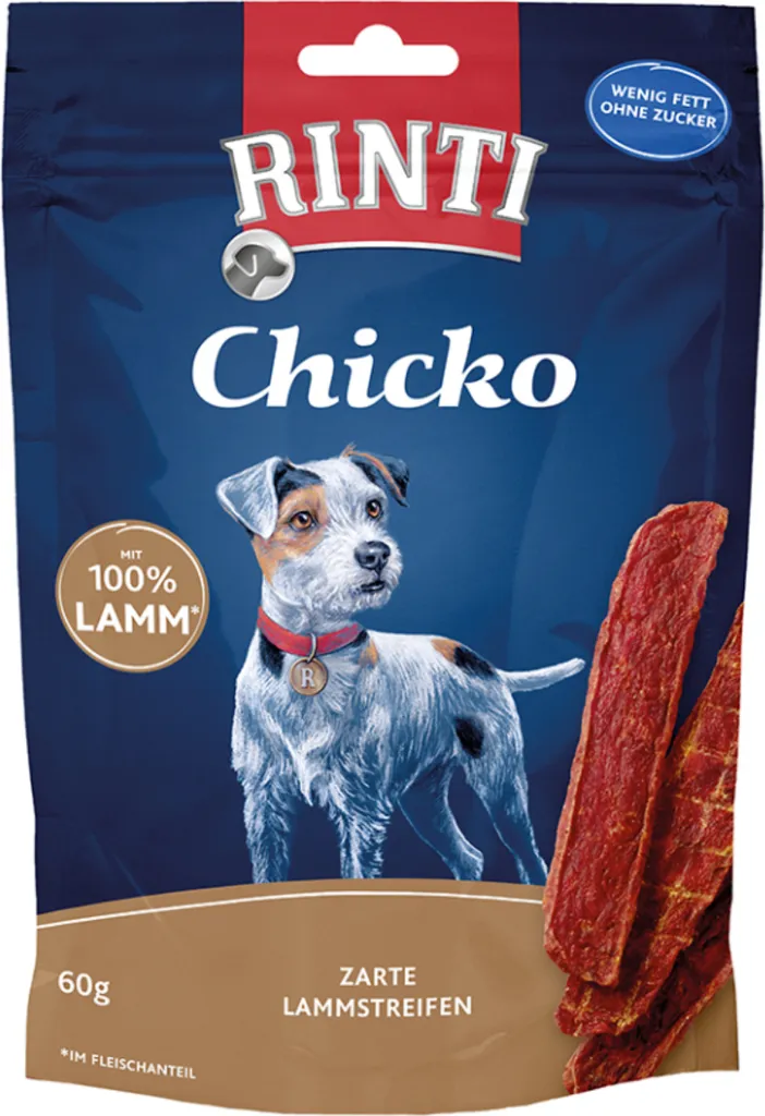 Snack Chien Digestion Sensible Rinti Chicko Agneau 12x60g Naturel