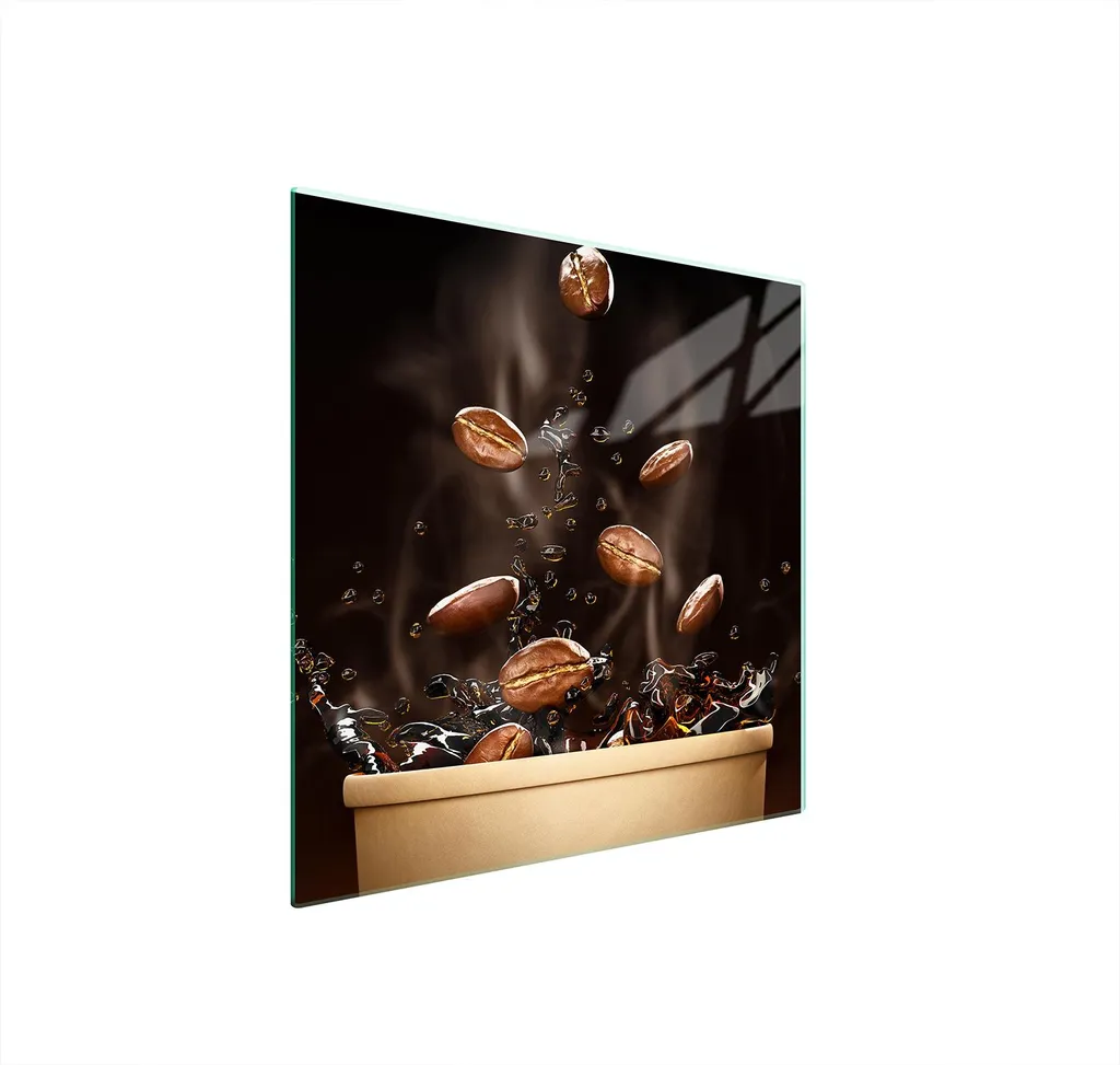 Piatto Di Protezione In Vetro Per Cucina 50X52 Caffè