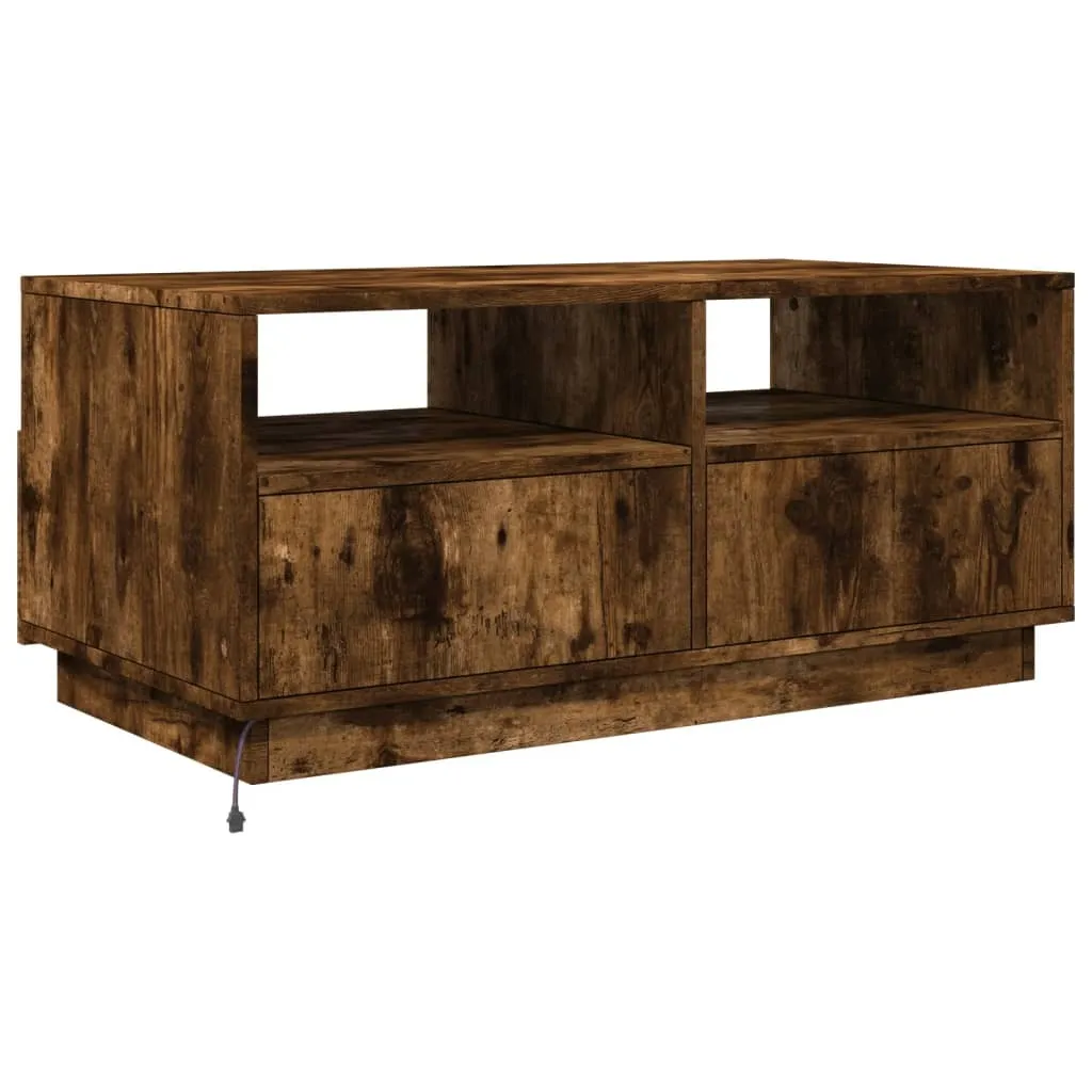 Analisi Tavolino Durevole Octo Rovere Fumé con LED 90x49x40 - 7