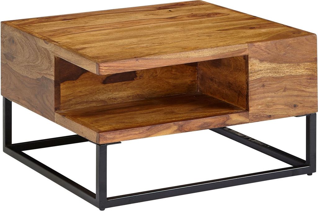 Couchtisch FineBuy Sofatisch Holz Massiv 60x60x34,5 cm Produktbild 6