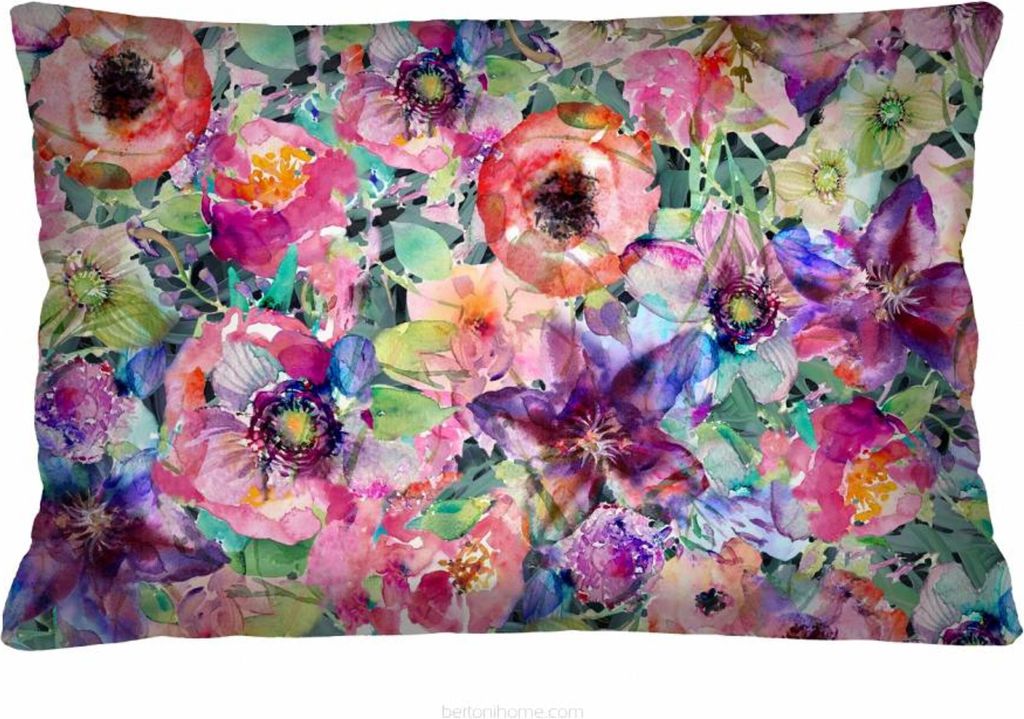 ARCO DESIGN Dekokissen "Flora" Farbig Stoffbezug 40 x 60 cm Dekokissen mit Füllung Dekokissen für Wohnzimmer Schlafzimmer
