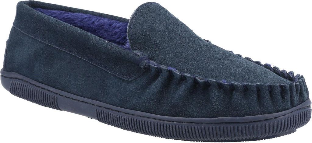 Cotswold - Herren Mokassin-Hausschuhe "Sodbury", Wildleder FS8419 (42 EU) (Marineblau)