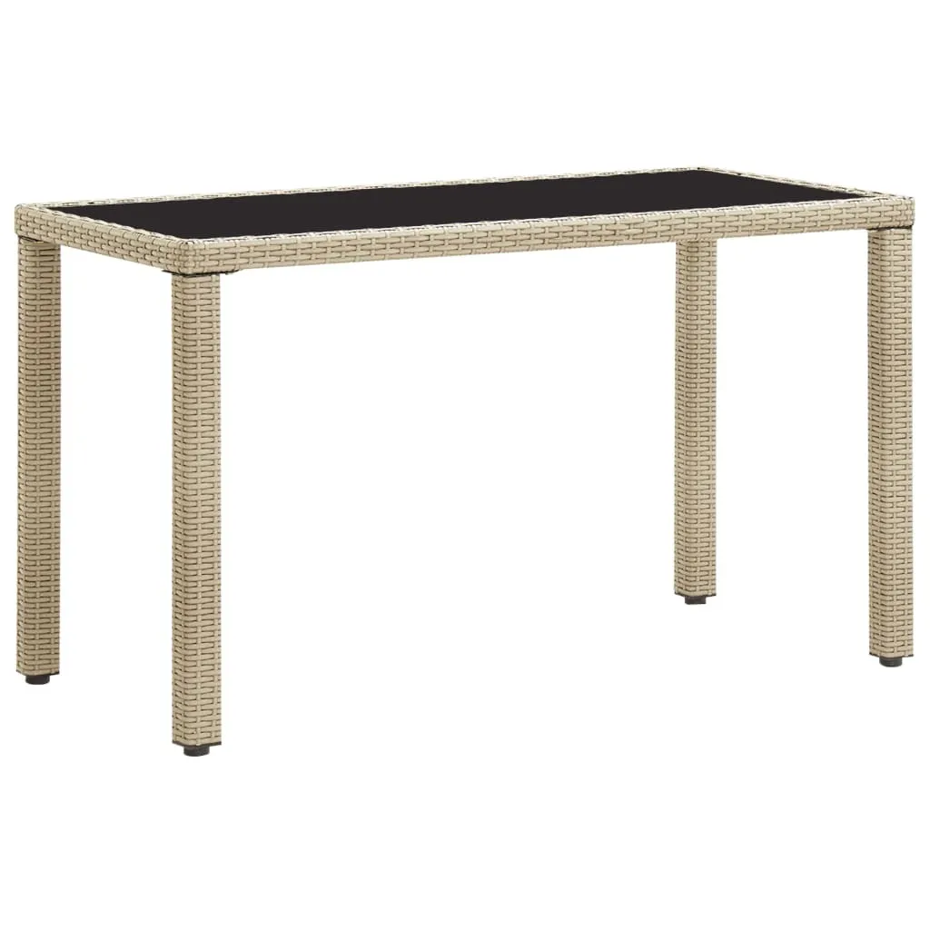 Table basse de jardin beige rectangulaire pour terrasse
