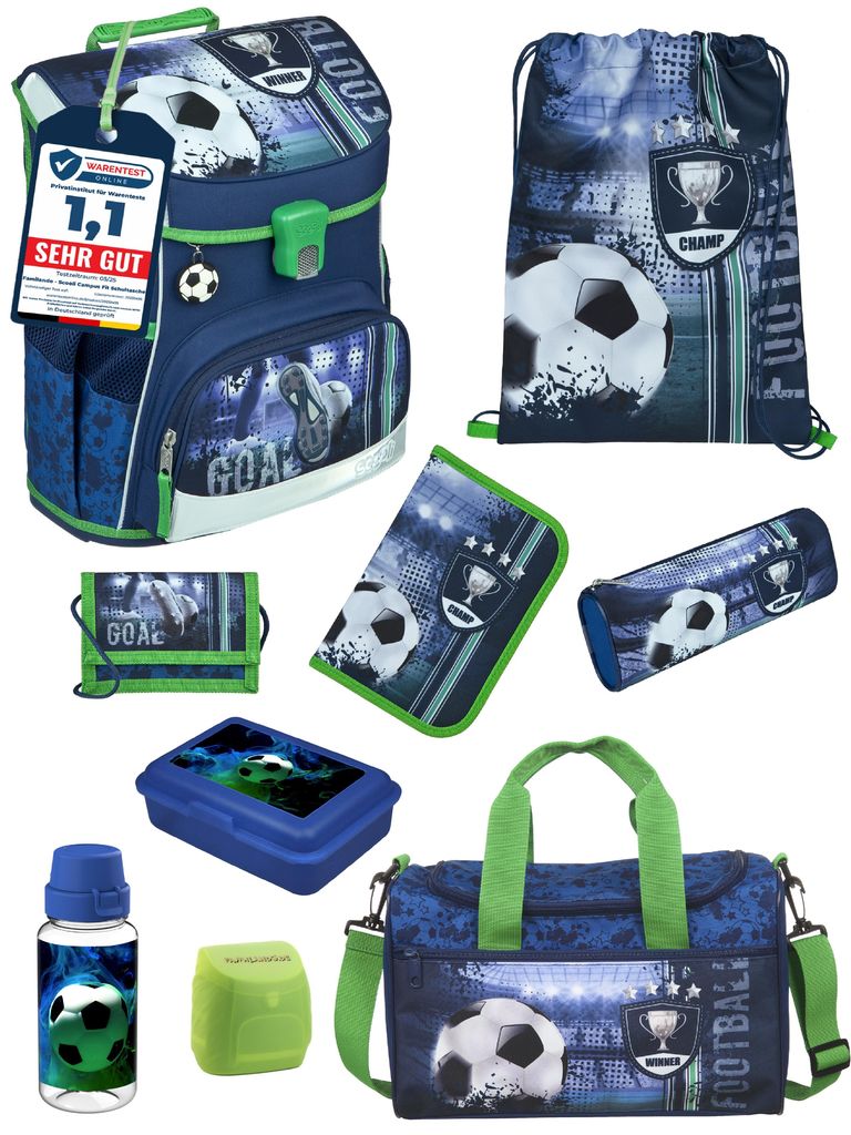 Scooli Ranzen-Set 9-teilig FUSSBALL Schulranzen-Set mit Produktbild 