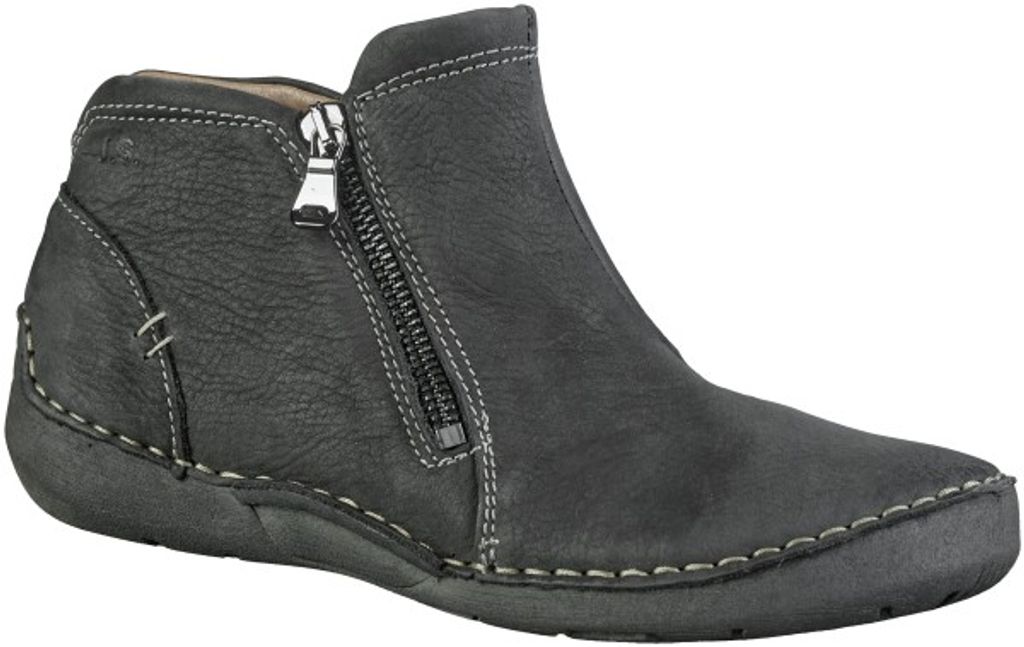 Josef Seibel Fergey 94, wunderschöne Damen Nubukleder Stiefeletten in titan, Lederfutter, herausnehmbares Josef Seibel Leder Fußbett
