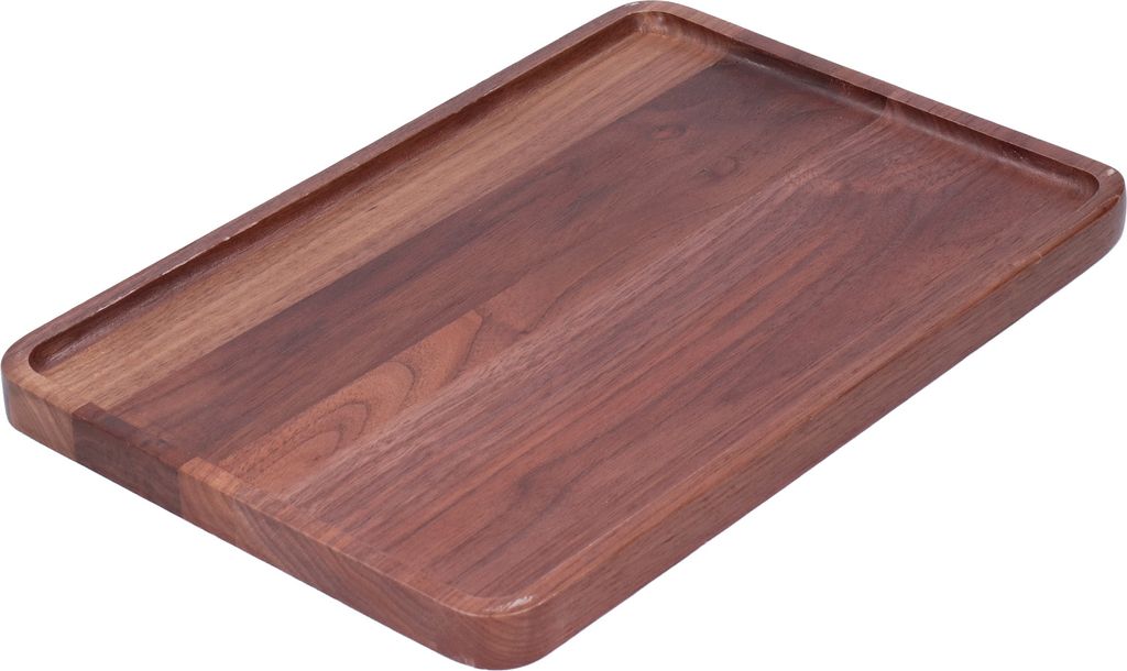 Walnuss Service Teller Quadrat Dekoration Obst Lebensmittel Dessert Teller Tablett Holz BBQ Teller34x23x2