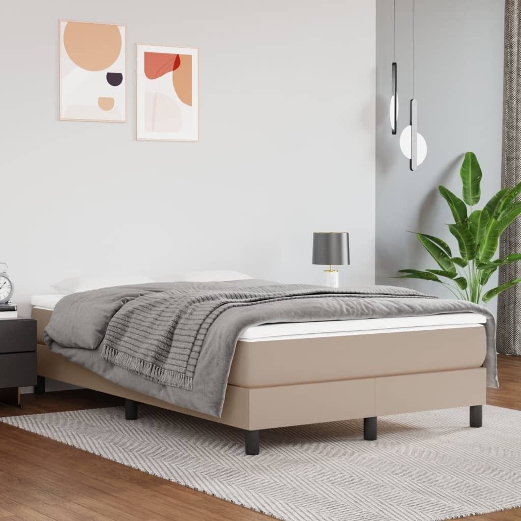 "Rabatt" Boxspring-Bettrahmen 2 Personen - Schlafzimmerbett - Cappuccino-Braun 120x200 cm Kunstleder - Klassische Betten CC4549