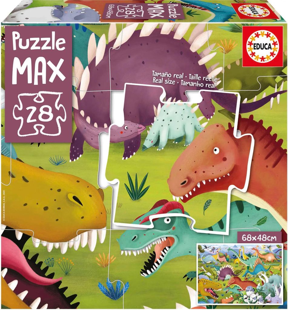 Educa - Puzzle Dinosaurios MAXI - 1-39 dielov