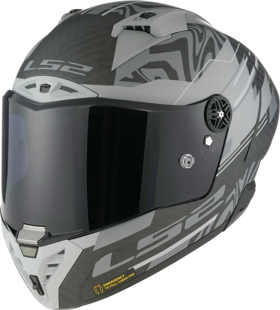 LS2 FF805 THUNDER C GP AERO POLAR Integralhelm matt schwarz XL