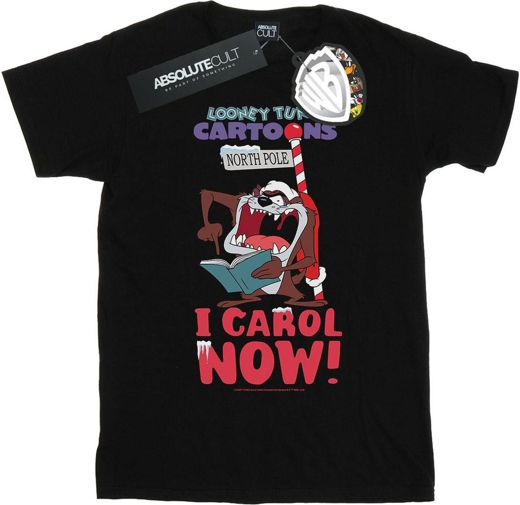 Looney Tunes - "I Carol Now" T-Shirt für Herren BI50448 (S) (Schwarz)