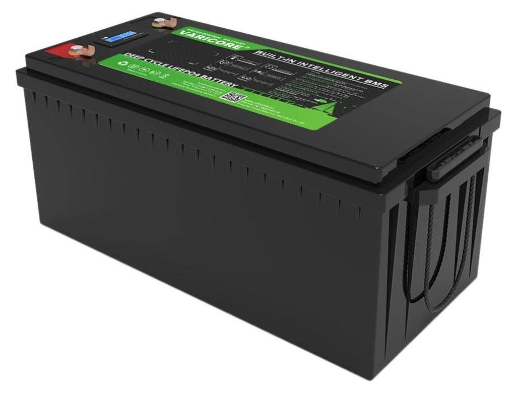 Lithium-Eisenphosphat Akku - 12V LiFePO4 Deep-Cycle Batterie - 400Ah Kapazität - LCD-Anzeige - 20A BMS - Für Solar Inselanlage, Wohnmobil, Campin...