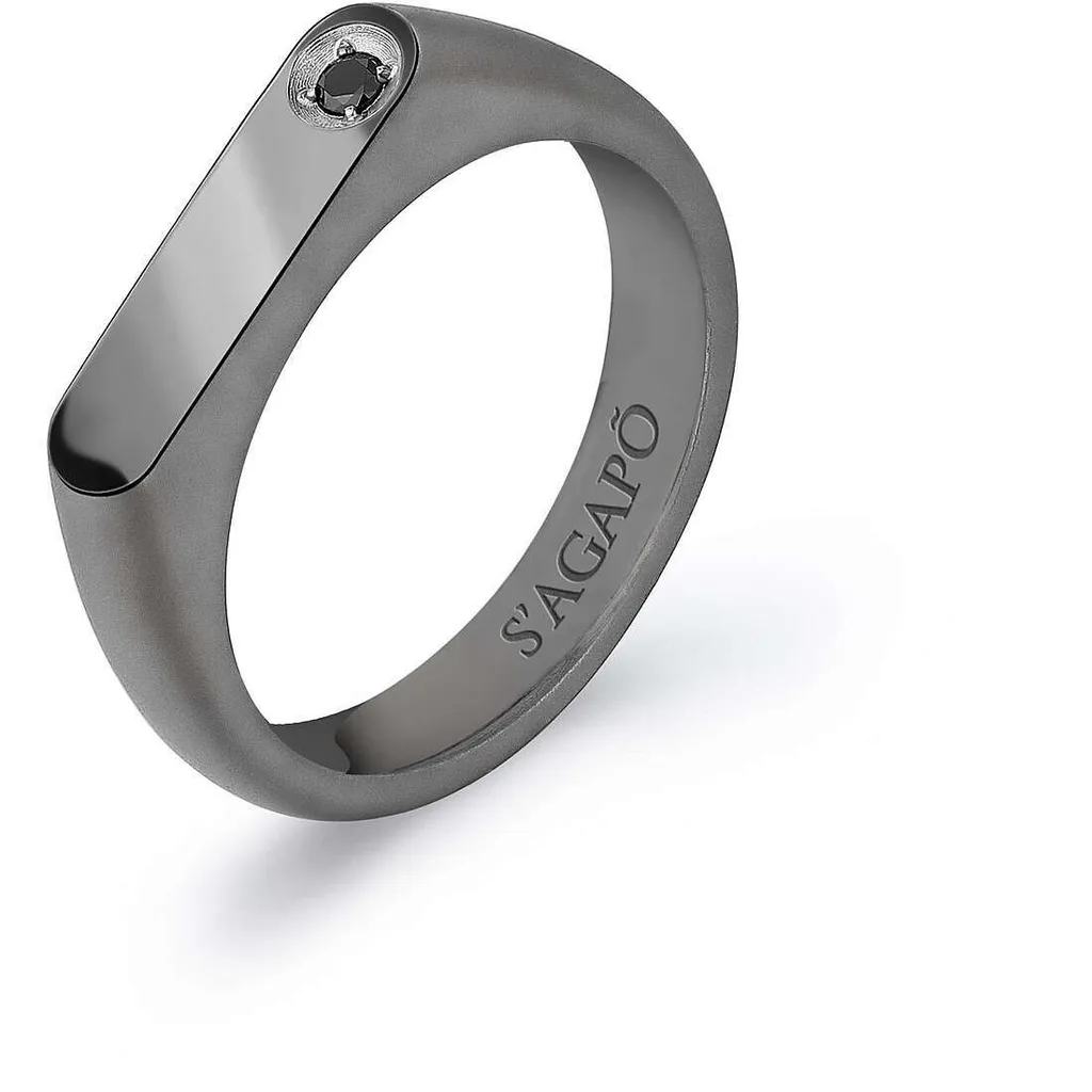 Anelli da dito Anello con sigillo Sagapò Black 21 Collection - uomo