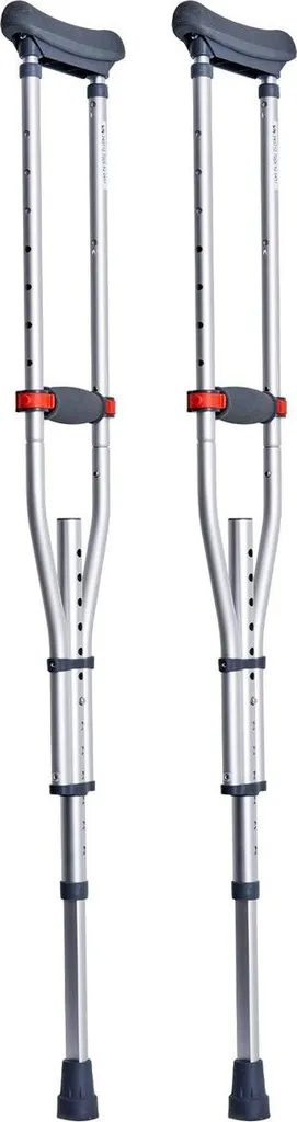 Paire de béquilles axillaires médicales avec réglage ergonomique précis