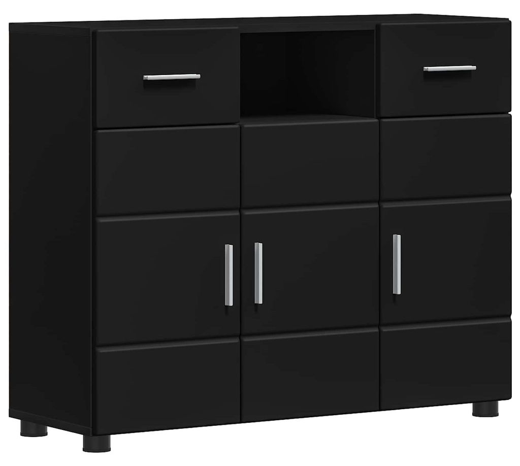 vidaXL Houten kast, zwart, van houtvezel Productafbeelding 