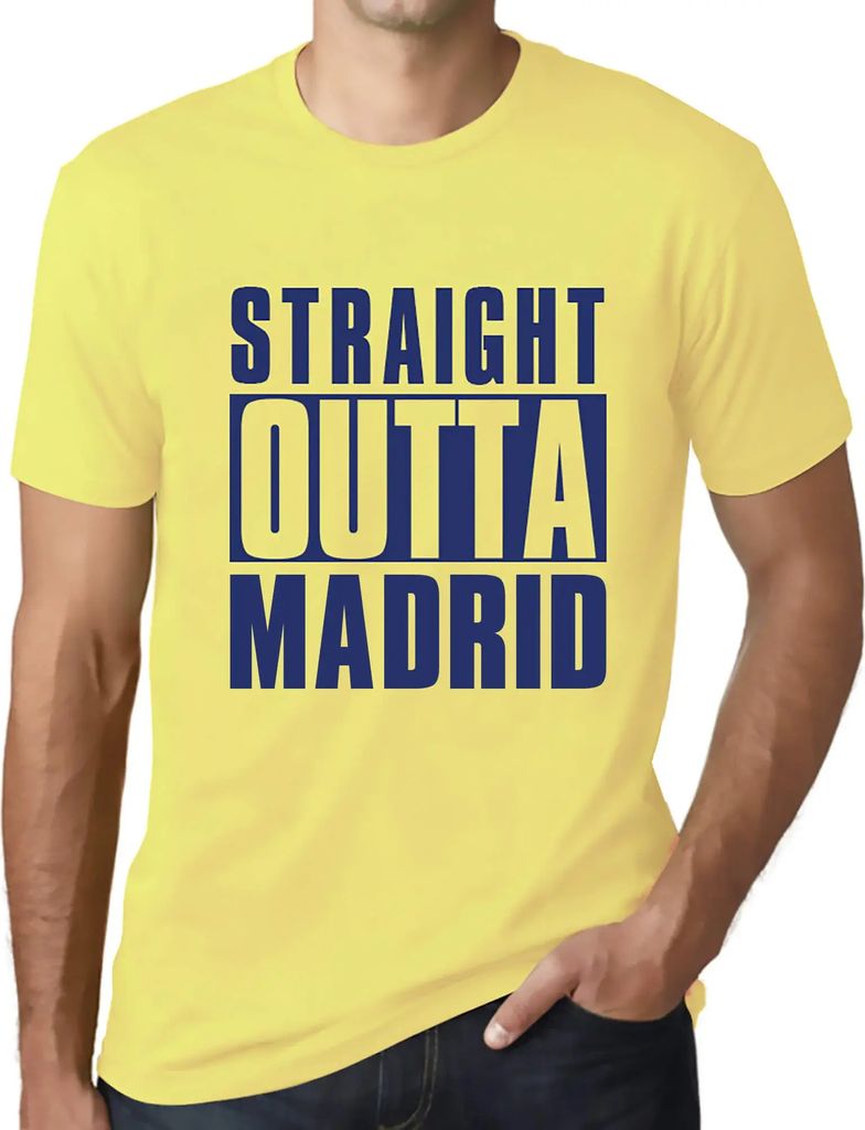 Herren Grafik T-Shirt Direkt aus Madrid – Straight Outta Madrid – Öko-Verantwortlich Vintage Jahrgang Kurzarm Lustige Druck Geburtstag Geschen...