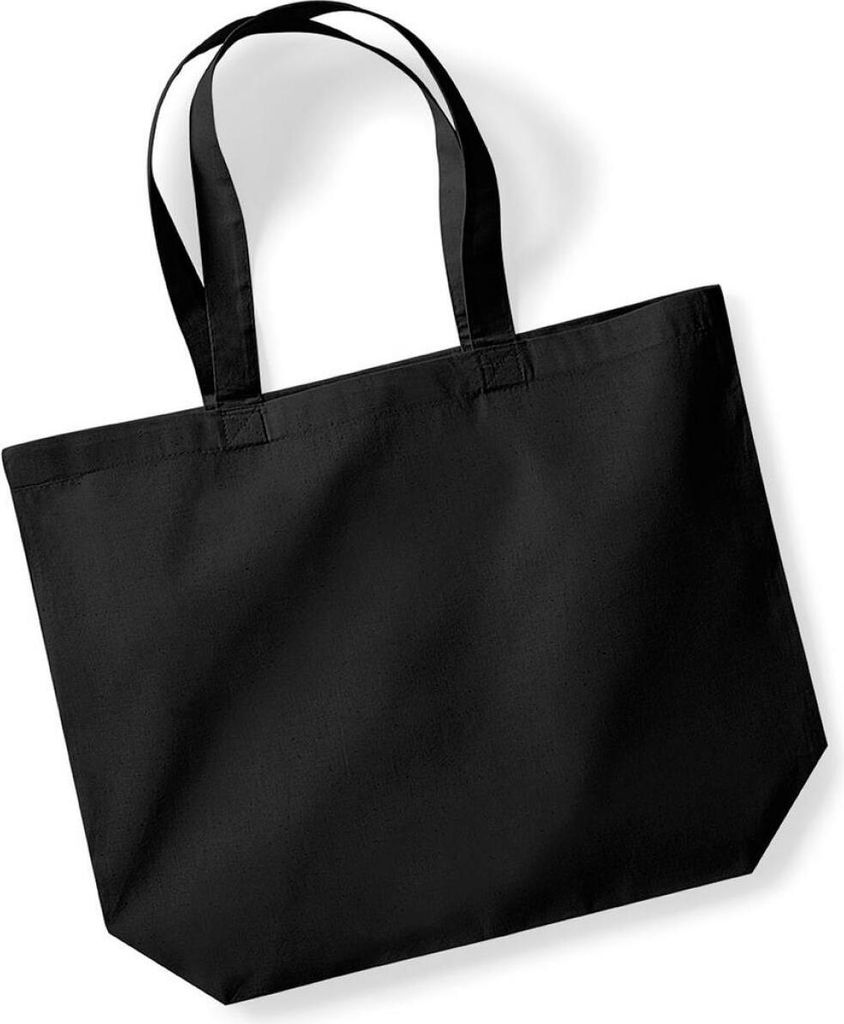 Westford Mill W265 | Organic Premium Baumwolle Maxi Tote 35 x 39 x 13,5 cm - Farbe: Black - Größe: One Size