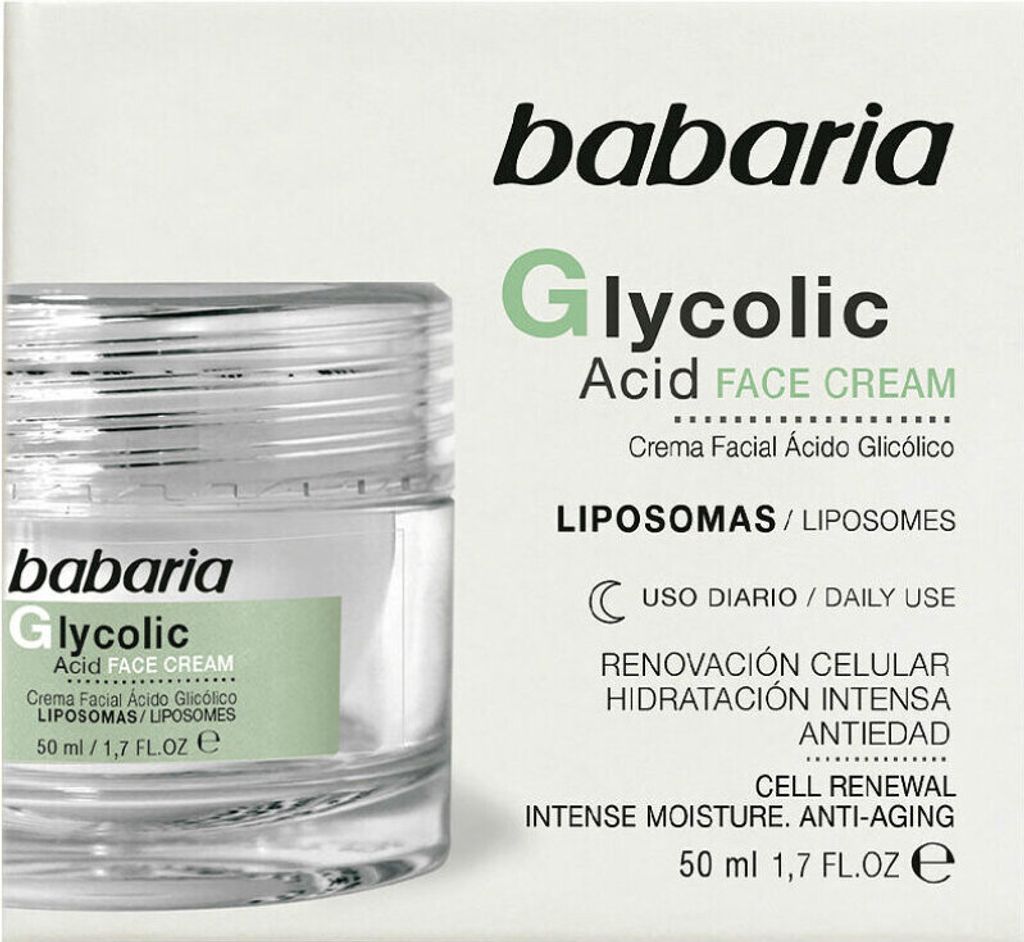 Babaria Glycolic Acid Face Cream Cell Renewal 50ml