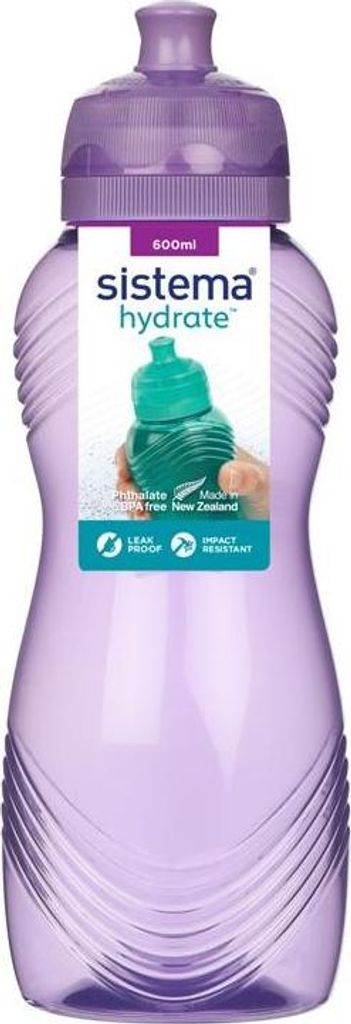 Sistema® Hydrate™ Láhev Wave Twist 'n' Sip 600 ml, fialová Produktbild 
