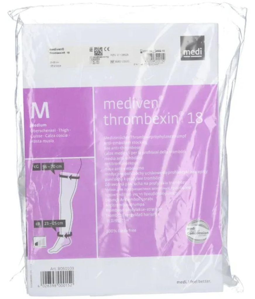Mediven Thrombexin 18 Obersch.Str.Gr.M m.Haftb. 2 St Produktbild 