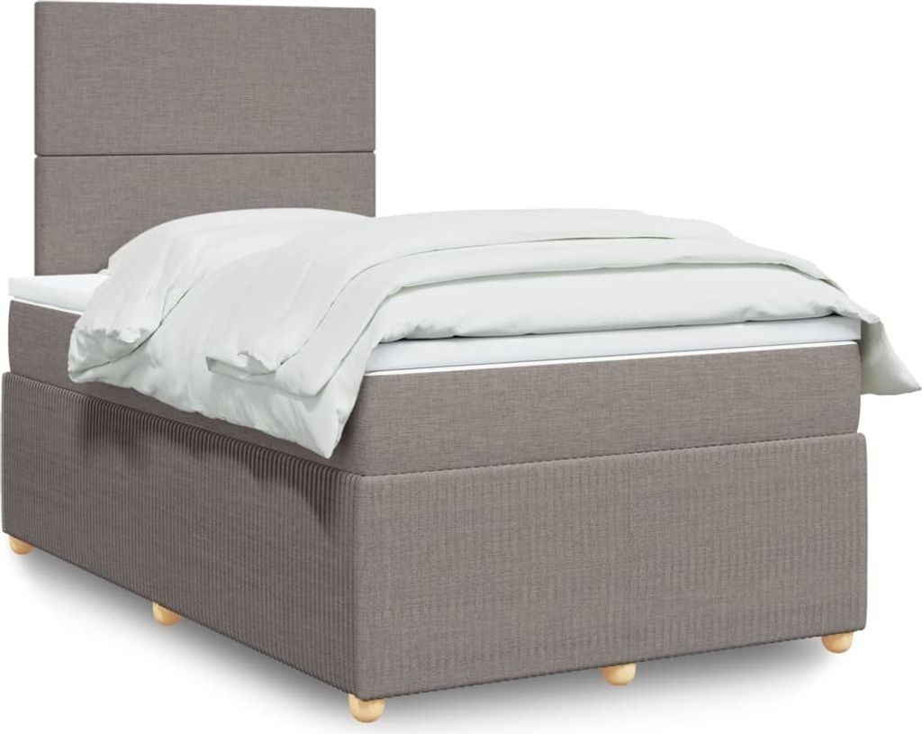Maison Exclusive - Boxspringbett mit Matratze Taupe 120x190 cm Stoff