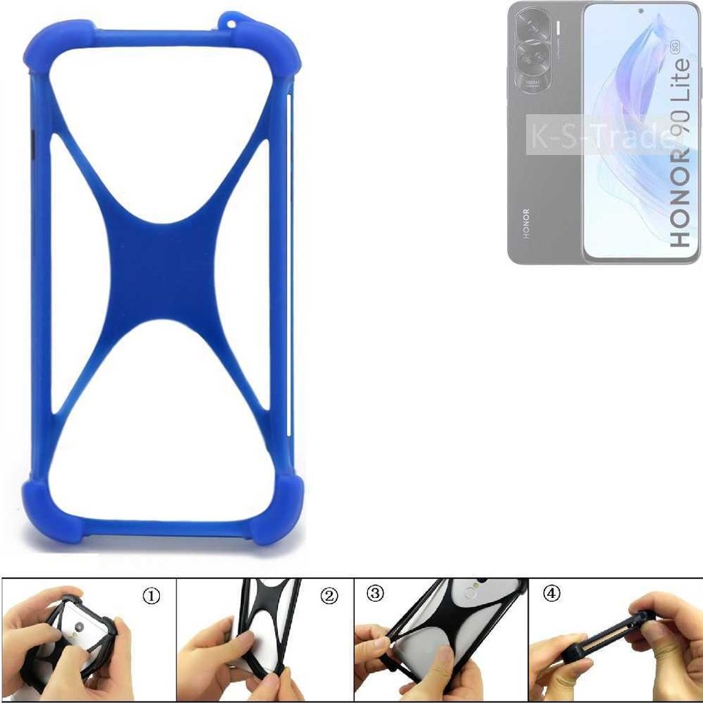 K-S-Trade Handy Hülle kompatibel mit Honor 90 Lite Silikon Schutzhülle Cover Case Bumper Silikoncase TPU Softcase Schutz Hülle Smartphone