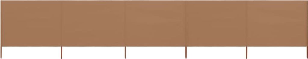 2025 Moderne 5-teiliges Windschutzgewebe 600 x 80 cm Taupe - Sonnenschirme,Design 2390231 1parcel