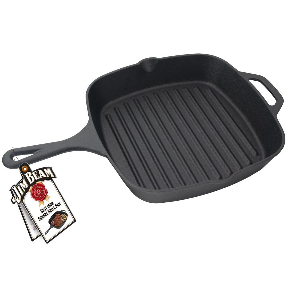 Jim Beam Gusseiserne Bratpfanne eckig Produktbild 