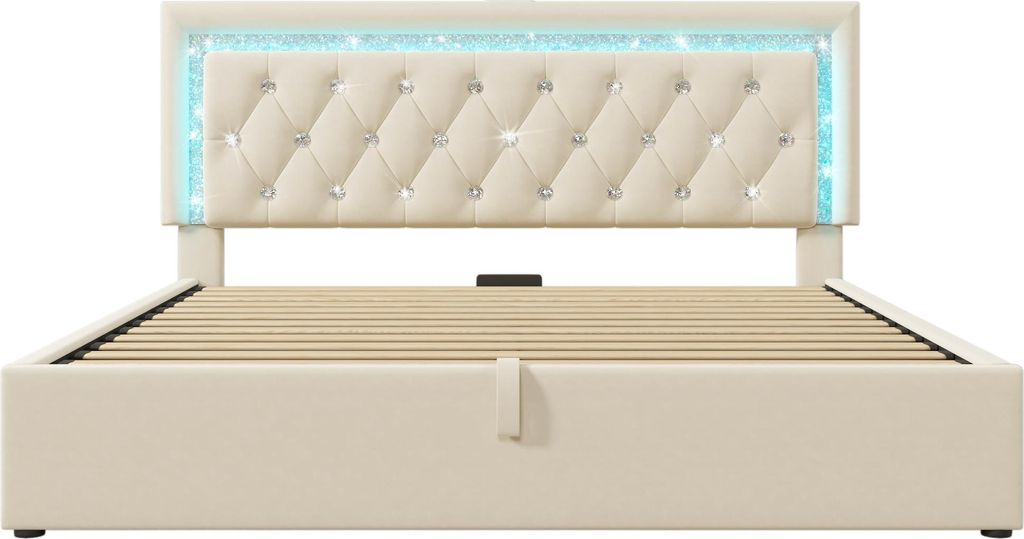Flieks Polsterbett 140x200cm mit USB & Type C, Produktbild 