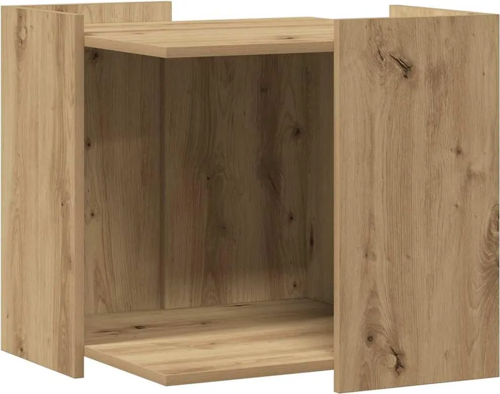 vidaXL Lettiera per gatti Artisan oak 53x53x51 cm Materiale a base di legno