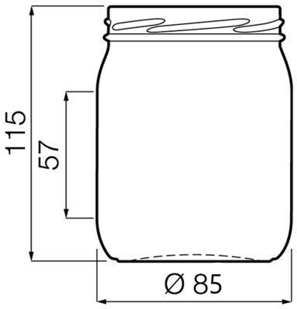 Einmachglas 540 ml PROFI II klar/transparent 20 Stück Produktbild 2