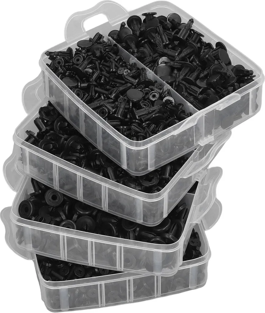 Fixez vos pare-chocs desserrés avec 900 clips de fixation ABS multi-tailles - 7