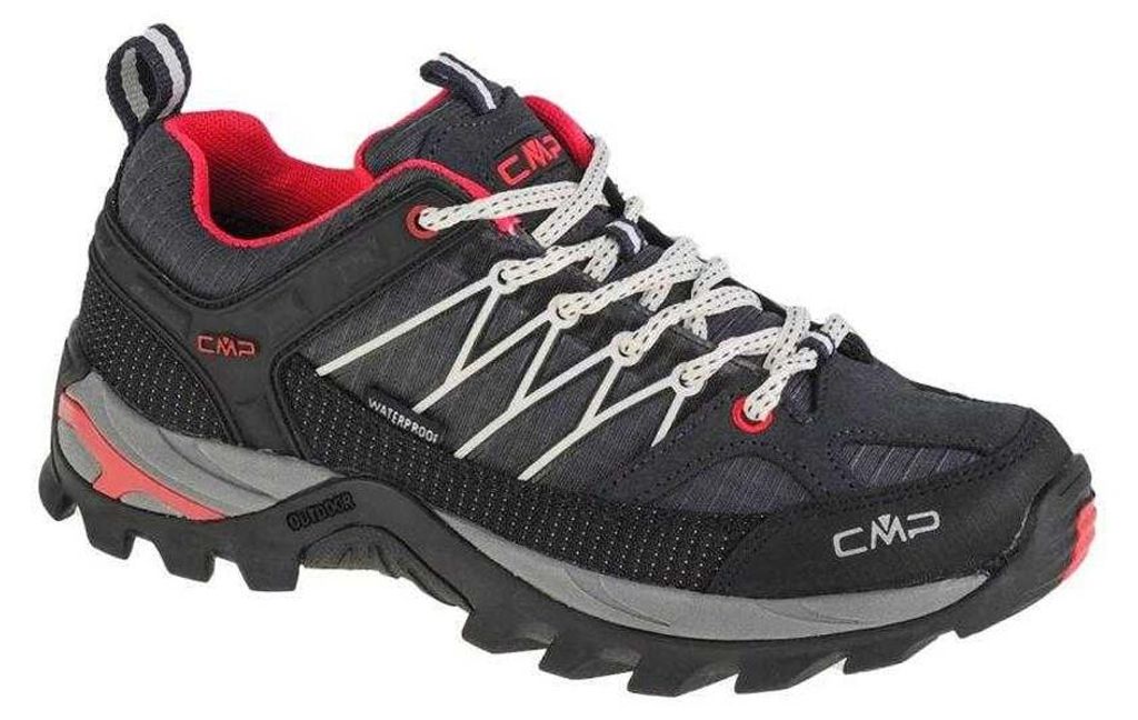 CMP - "Rigel" Wanderschuhe für Damen, Leder, niedrig geschnitten PP13048 (39 EU) (Dunkles Marineblau/Rot)