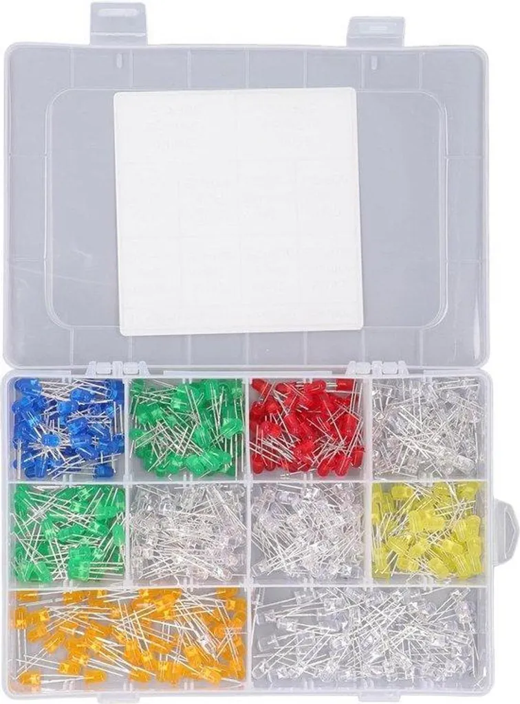 Assortiment 500 LED 5mm pour modélisme, bricolage et projets Arduino