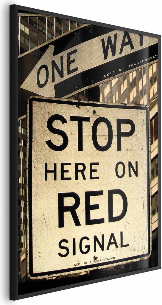 Posterpapier Poster - Road Signs 29.7x42 cm Text m-C-0326-ao-a